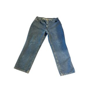 Carhartt Relaxed Fit‎ Blue Denim Jeans Men's Size 42x32 Cotton Work Pants